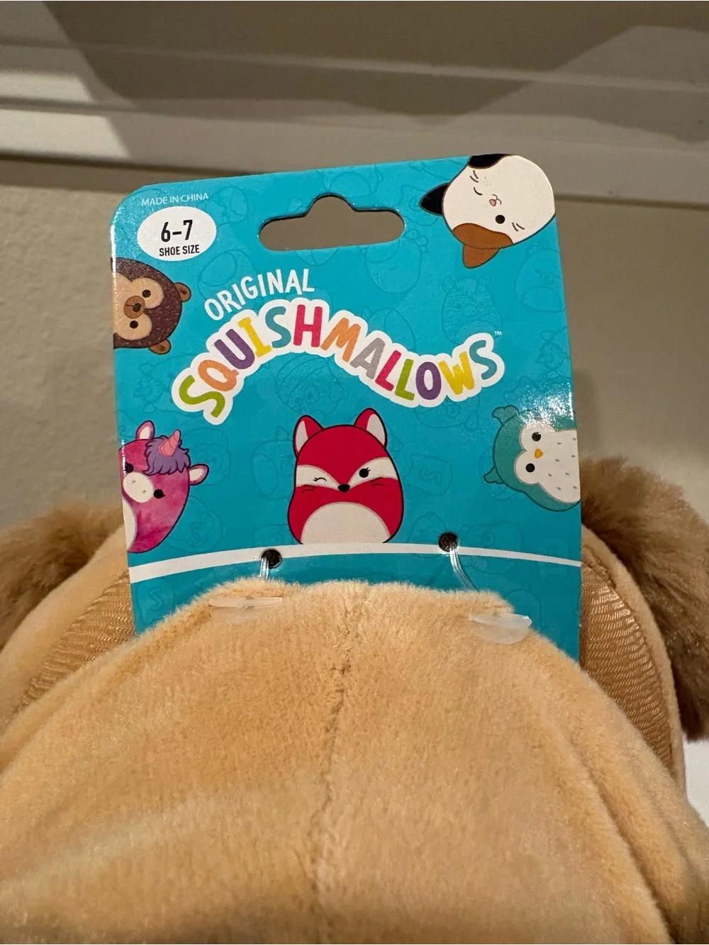 Benny The Bigfoot Squishmallow Kids Youth Slippers Size 6-7 New